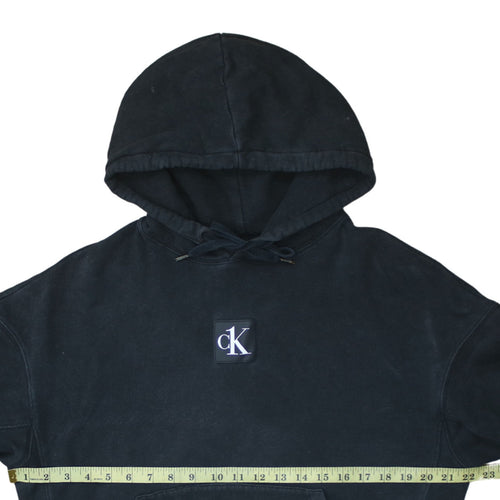 Calvin Klein Jeans Women's Black Small Pullover Hoodie 100% Cotton CK One Logo