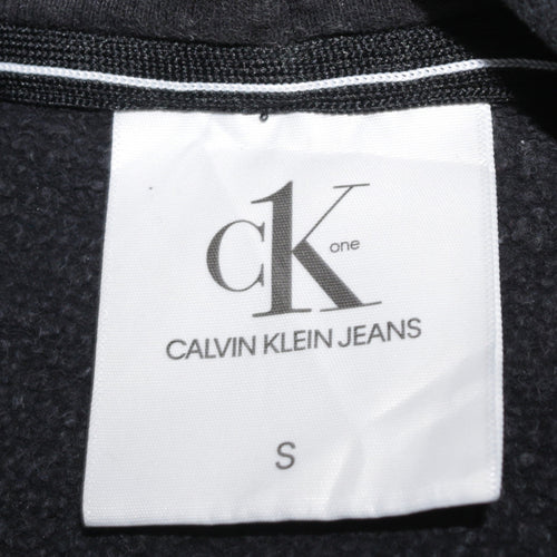 Calvin Klein Jeans Women's Black Small Pullover Hoodie 100% Cotton CK One Logo