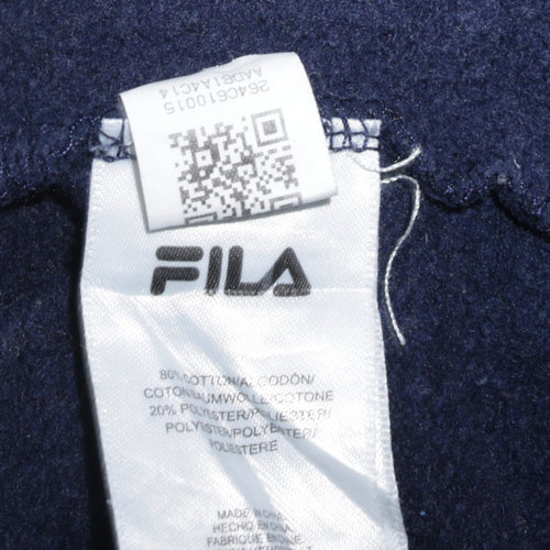 Fila Women’s Blue Colourblock Crew Neck Pullover Sweatshirt L
