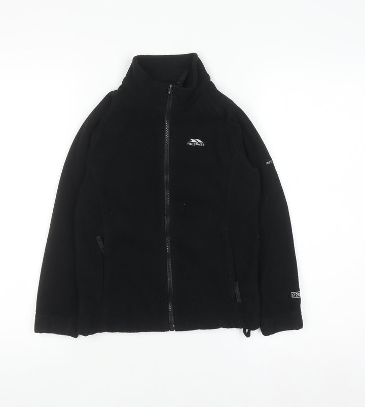 Trespass Boys Black Full Zip Fleece Sweatshirt 5-6 Years Outdoor Jacket