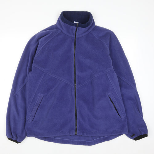 B-Casual Men Blue Full Zip Fleece Sweatshirt Size L