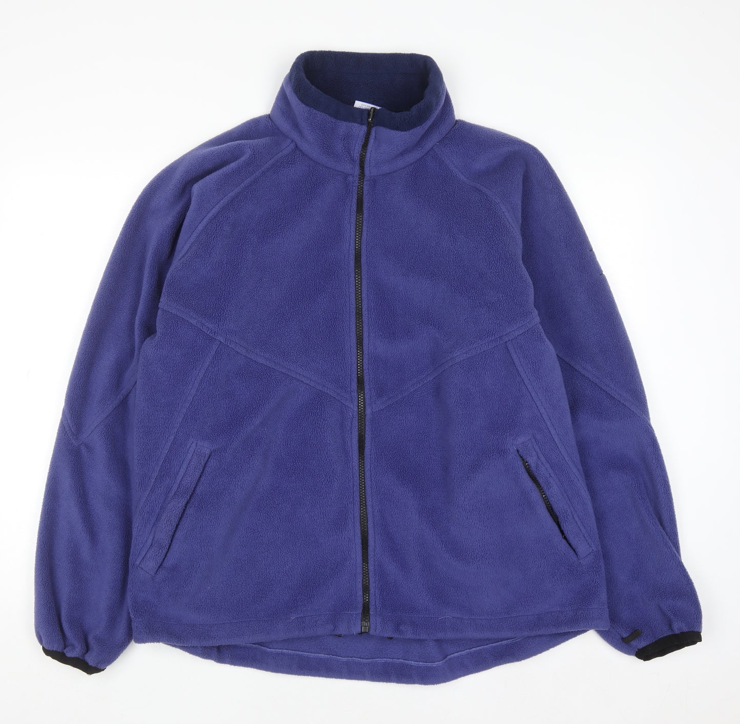 B-Casual Men Blue Full Zip Fleece Sweatshirt Size L