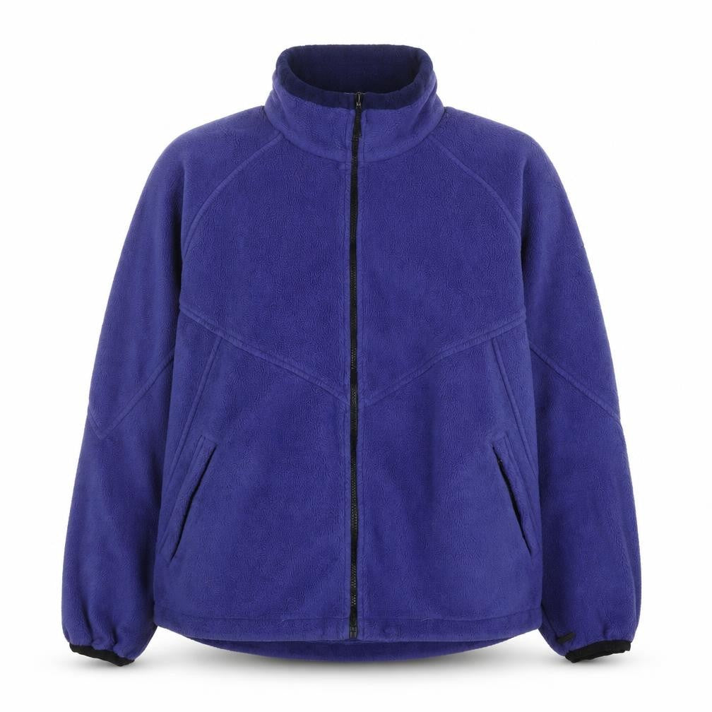 Front view of B-Casual Men Blue Full Zip Fleece Sweatshirt, size L