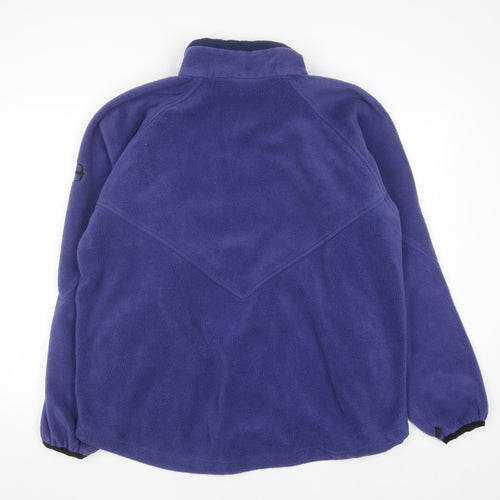 B-Casual Men Blue Full Zip Fleece Sweatshirt Size L