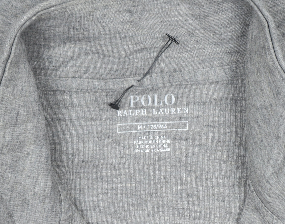Ralph Lauren Men's Grey 1/4 Zip Mock Neck Sweatshirt Size M
