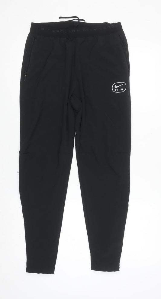 Nike Men's Black Dri-FIT Jogger Trousers Size S Slim Fit Activewear