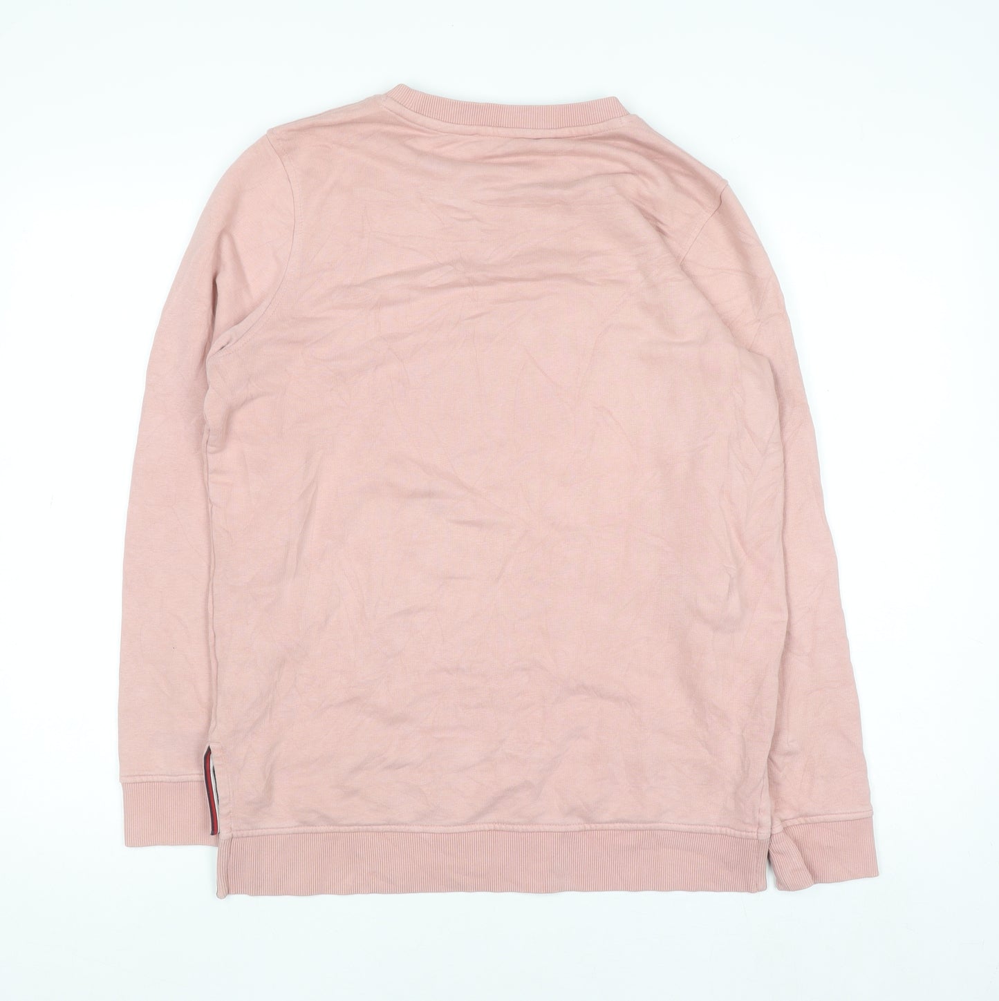 Tommy Hilfiger Womens Pink Cotton Crew Neck Pullover Sweatshirt L