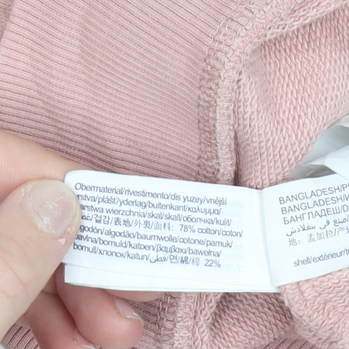 Tommy Hilfiger Womens Pink Cotton Crew Neck Pullover Sweatshirt L