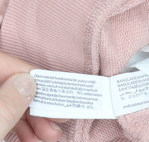 Tommy Hilfiger Womens Pink Cotton Crew Neck Pullover Sweatshirt L