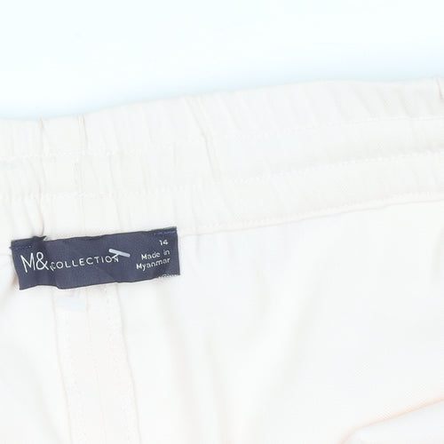 Marks and Spencer Women Beige Cargo Midi Skirt Size 14