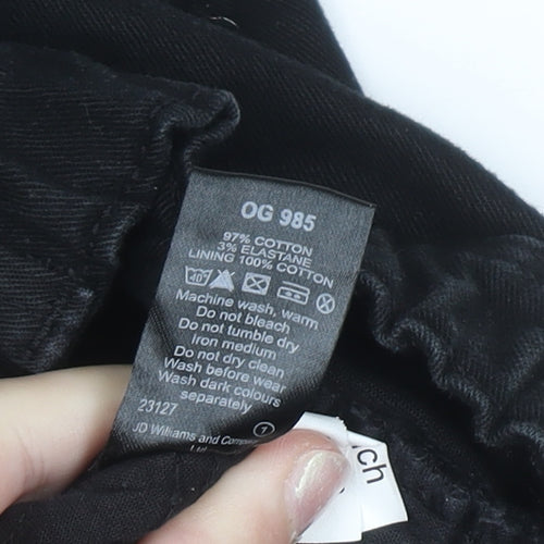 Anthology Women’s Black Denim Straight Leg Trousers Size 12