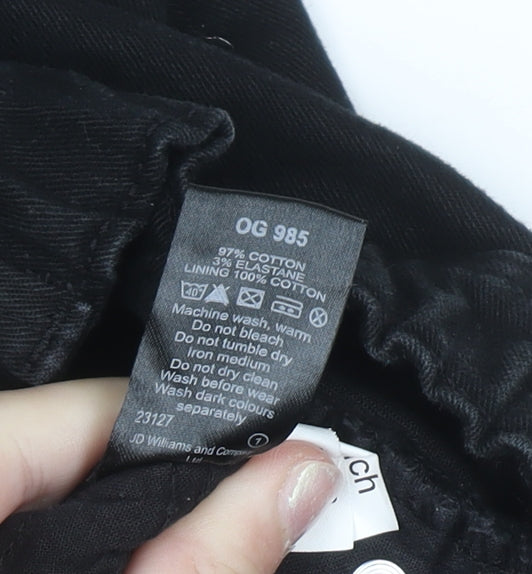 Anthology Women’s Black Denim Straight Leg Trousers Size 12