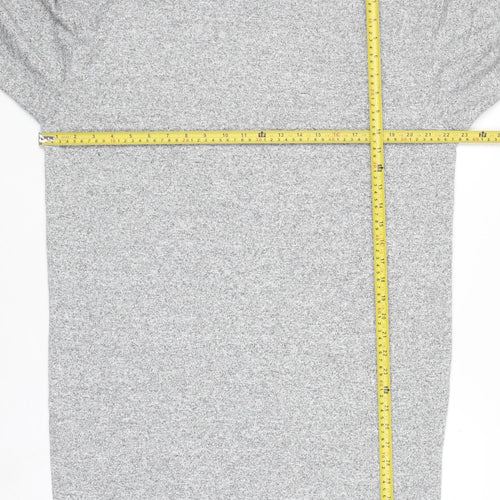 Uniqlo Women Grey Knit High Neck Long Sleeve Shift Dress L