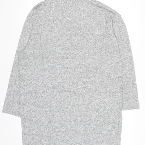 Uniqlo Women Grey Knit High Neck Long Sleeve Shift Dress L