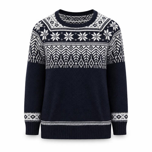 Marks and Spencer Women’s Blue Fair Isle Knit Jumper Size 8