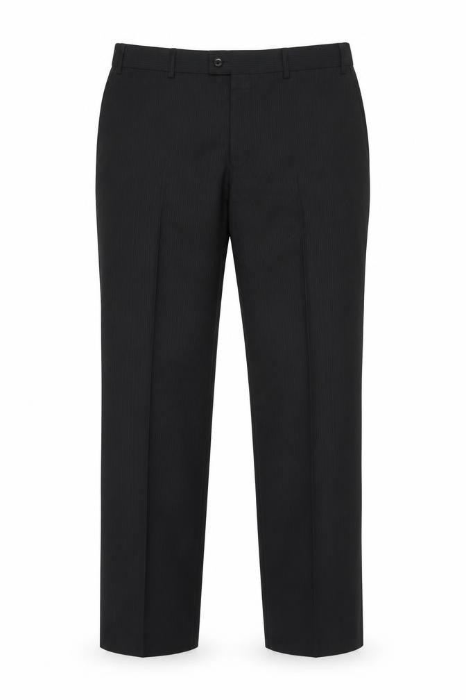 Grahame Men's Black 42R Regular Fit Formal Dress Trousers