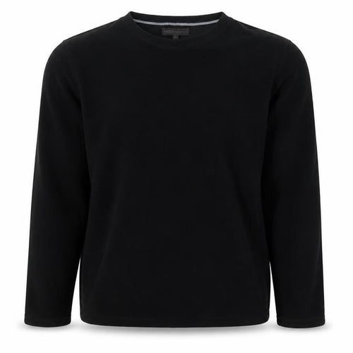 Marks and Spencer Mens Black Fleece Long Sleeve Top L Regular Fit