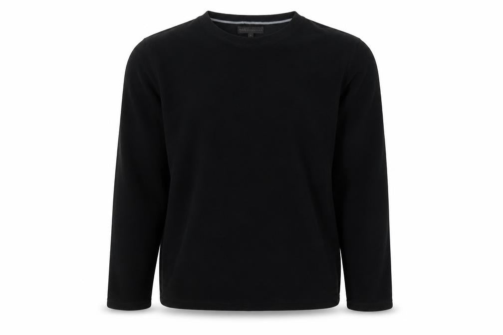 Marks and Spencer Mens Black Fleece Long Sleeve Top L Regular Fit