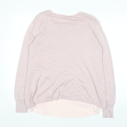 Création L Women’s Pink Wrap Long Sleeve Blouse Size 14