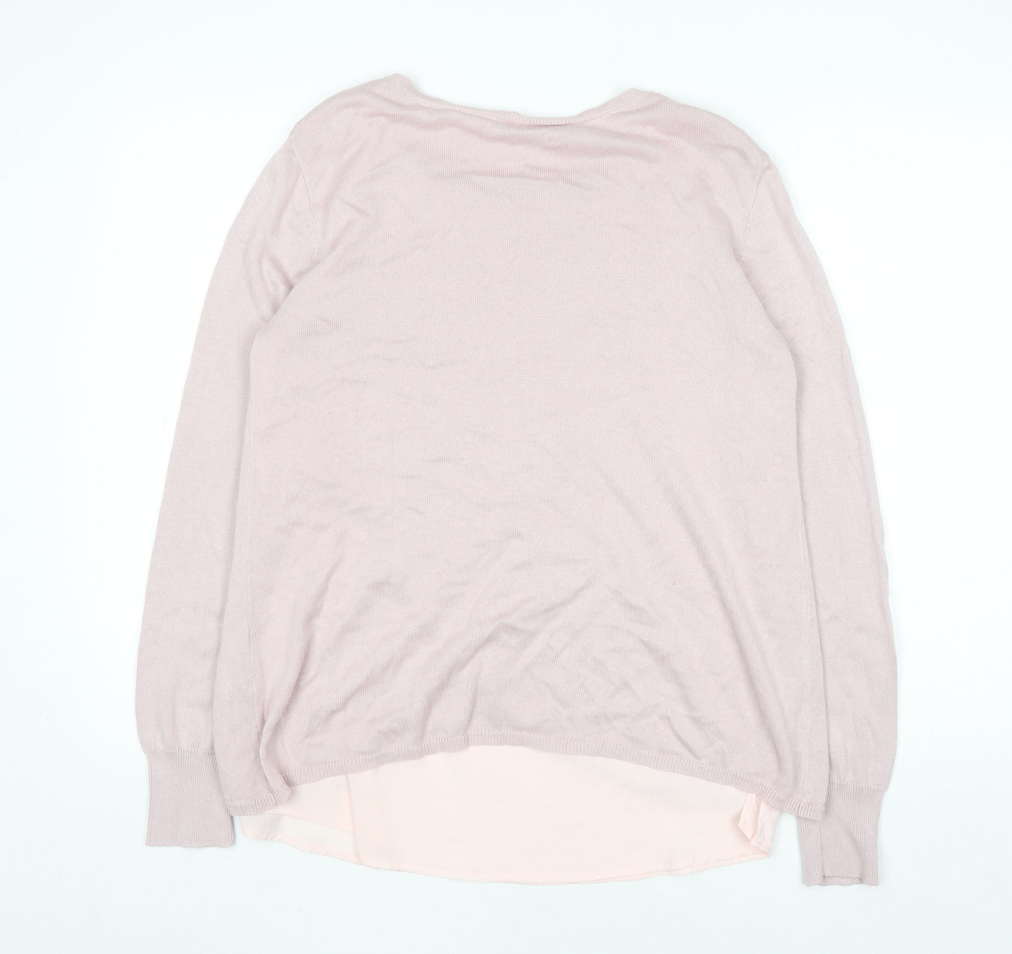 Création L Women’s Pink Wrap Long Sleeve Blouse Size 14