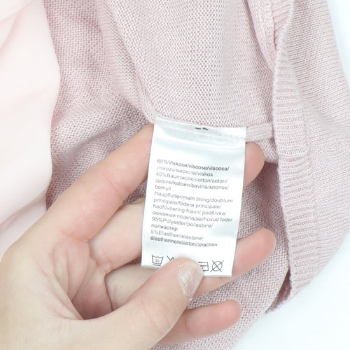Création L Women’s Pink Wrap Long Sleeve Blouse Size 14
