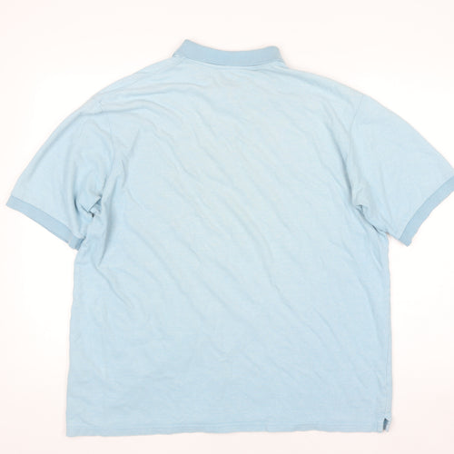 Marks and Spencer Blue Harbour Men's Blue Cotton Polo Shirt L