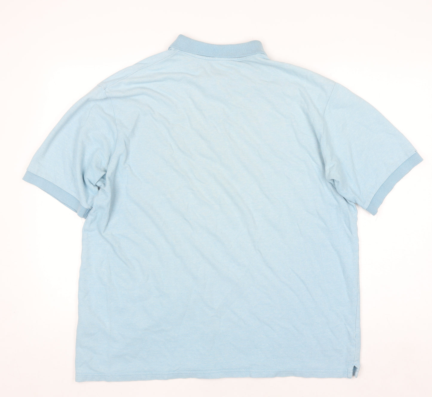 Marks and Spencer Blue Harbour Men's Blue Cotton Polo Shirt L