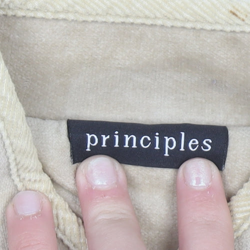 Principles Womens Beige Embroidered Cotton Kimono Jacket Size 14