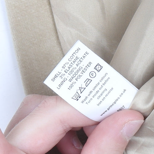 Principles Womens Beige Embroidered Cotton Kimono Jacket Size 14