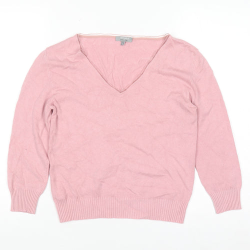 Marks and Spencer Per Una Pink V-Neck Women’s Jumper Size 14