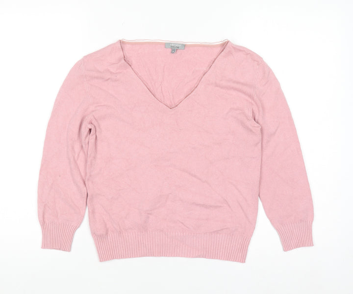 Marks and Spencer Per Una Pink V-Neck Women’s Jumper Size 14