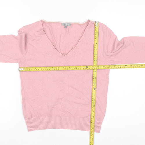 Marks and Spencer Per Una Pink V-Neck Women’s Jumper Size 14
