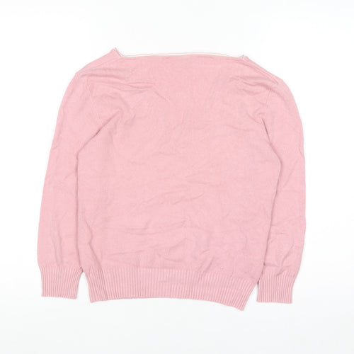 Marks and Spencer Per Una Pink V-Neck Women’s Jumper Size 14