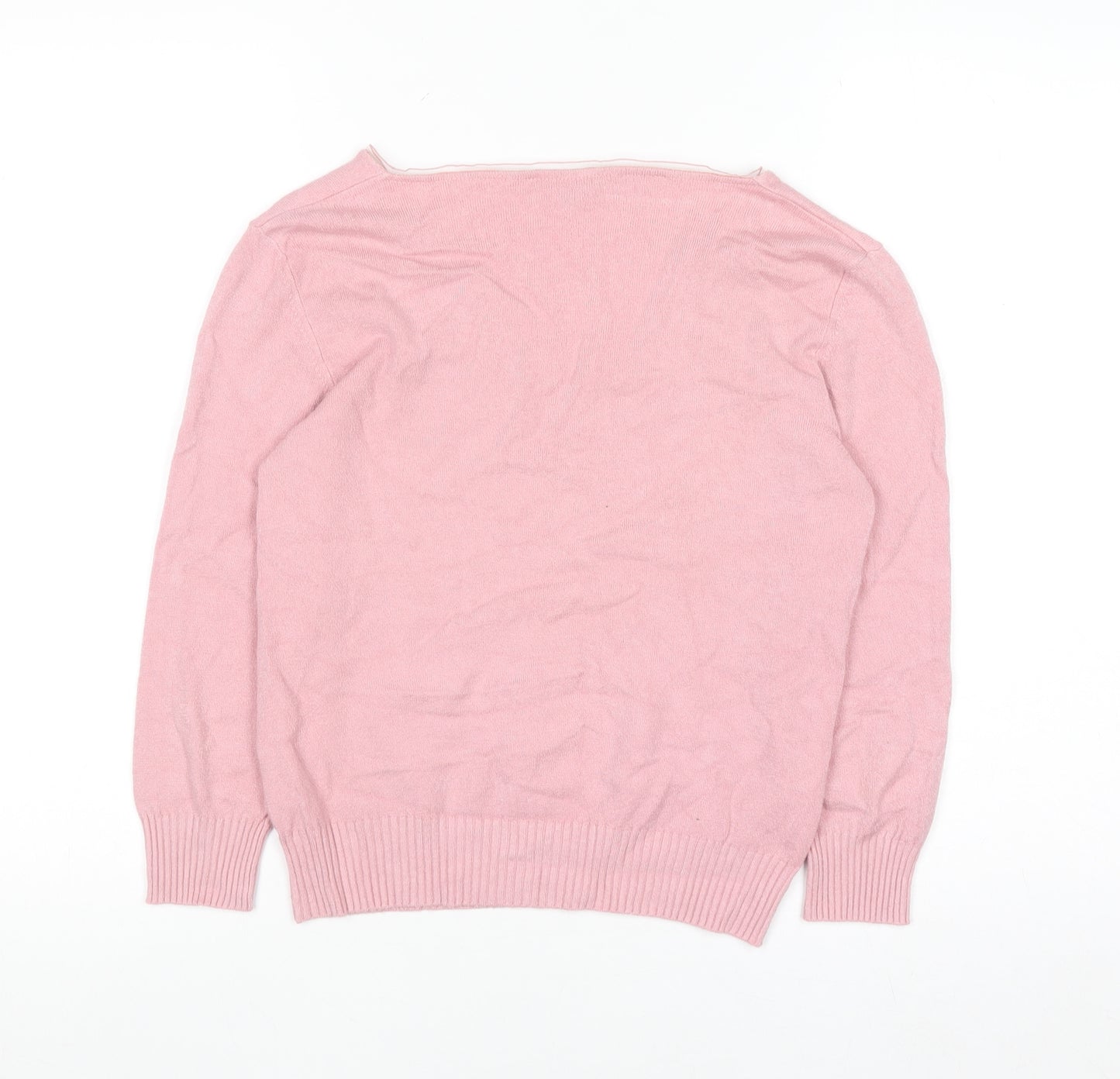 Marks and Spencer Per Una Pink V-Neck Women’s Jumper Size 14