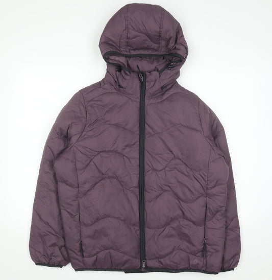 Marks and Spencer Women’s Purple Hooded Puffer Jacket Size 16