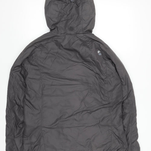 Montane Women's Grey Hooded Puffer Jacket Size 16 Windproof