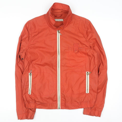 Oliver Spencer Womens Orange Cotton Bomber Jacket UK 10