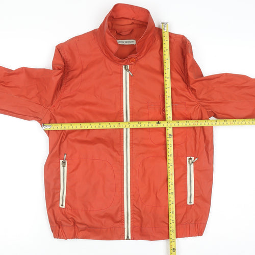 Oliver Spencer Womens Orange Cotton Bomber Jacket UK 10