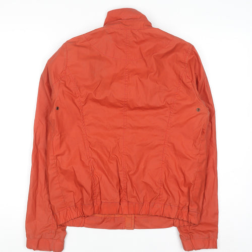Oliver Spencer Womens Orange Cotton Bomber Jacket UK 10