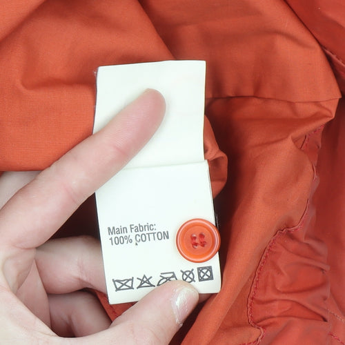 Oliver Spencer Womens Orange Cotton Bomber Jacket UK 10