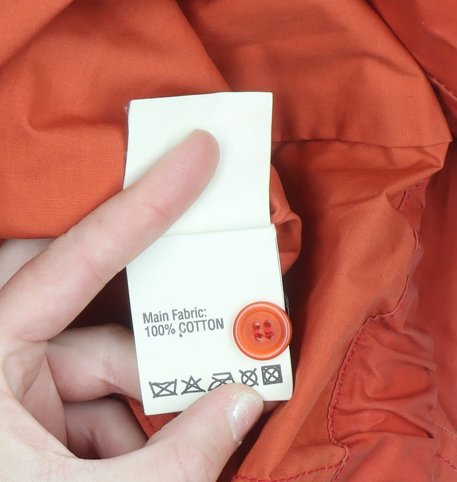 Oliver Spencer Womens Orange Cotton Bomber Jacket UK 10