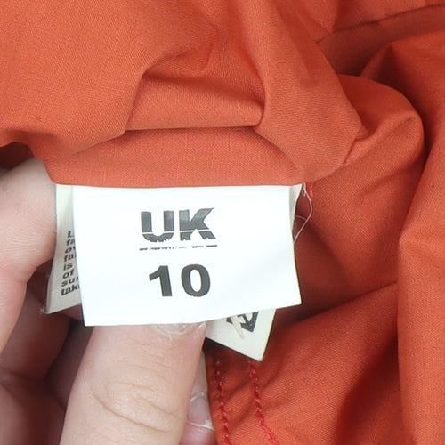 Oliver Spencer Womens Orange Cotton Bomber Jacket UK 10