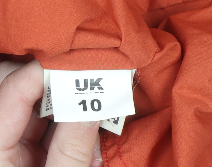 Oliver Spencer Womens Orange Cotton Bomber Jacket UK 10