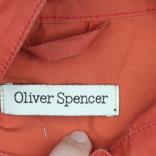 Oliver Spencer Womens Orange Cotton Bomber Jacket UK 10