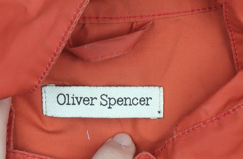 Oliver Spencer Womens Orange Cotton Bomber Jacket UK 10