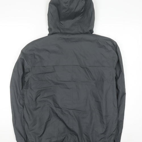 Lyle & Scott Men's Grey Hooded Windbreaker Jacket Size M