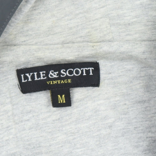 Lyle & Scott Men's Grey Hooded Windbreaker Jacket Size M