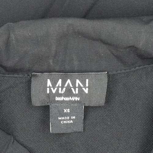 boohooMAN Men's Black XS Full Zip Lightweight Jacket