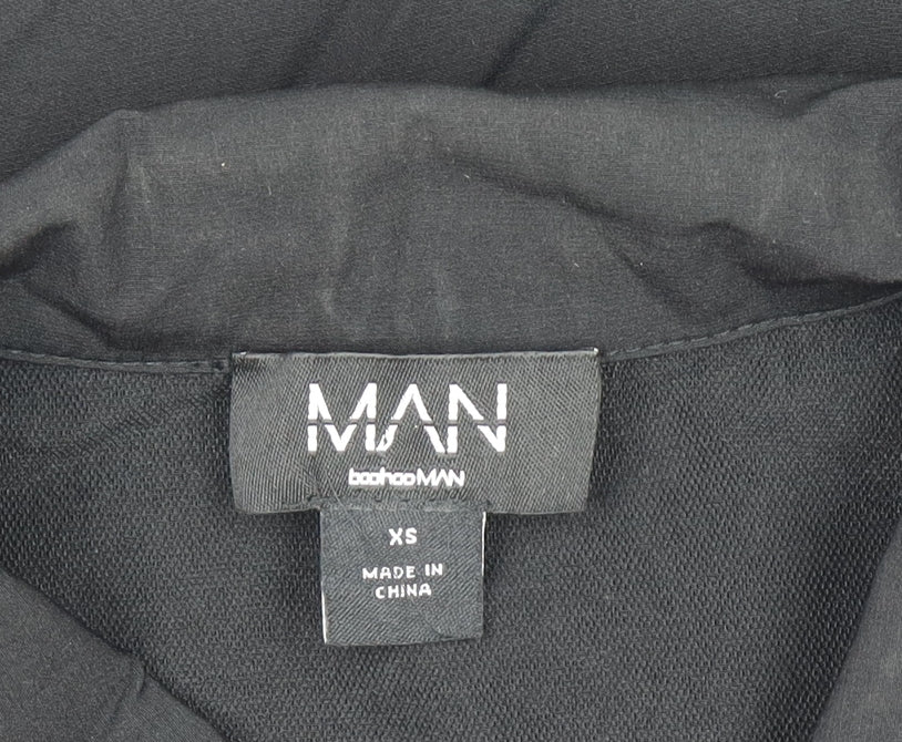 boohooMAN Men's Black XS Full Zip Lightweight Jacket