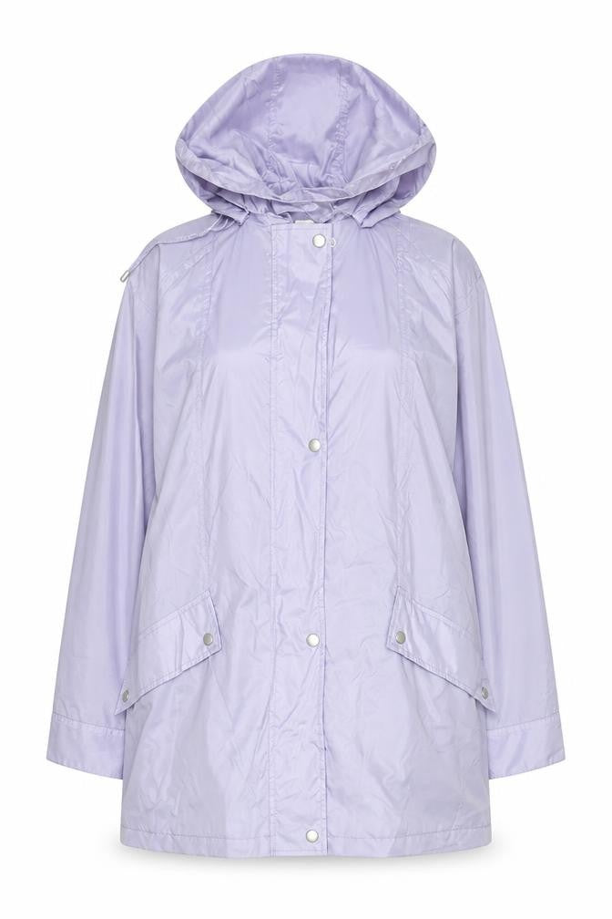 Dannimac Womens Purple Hooded Waterproof Long Rain Coat L